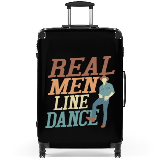 Real Men Line Dance Country Music Western Suitcases