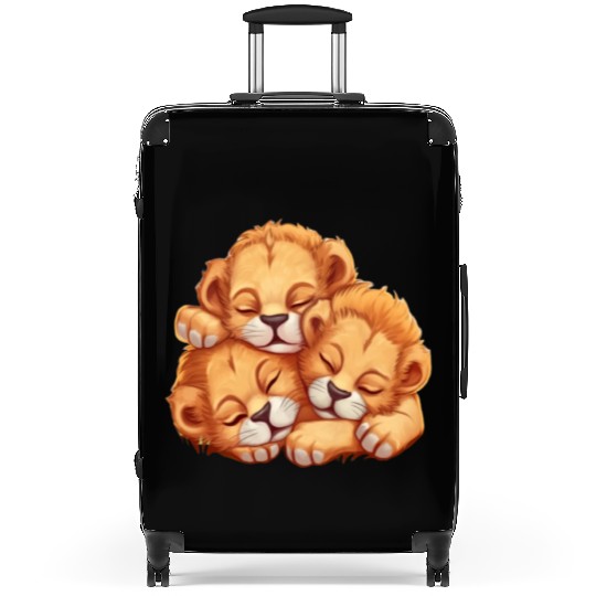 Sleeping lion cubs Suitcases