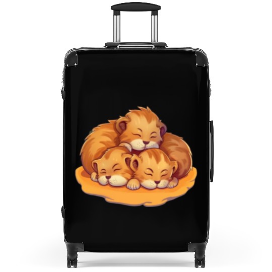 Sleeping lion cubs Suitcases