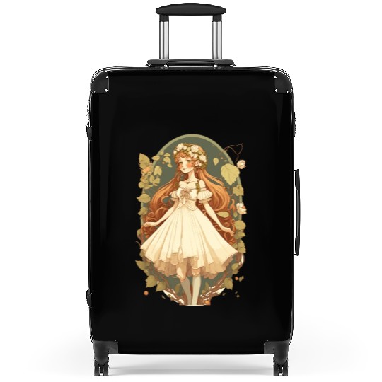 Cottagecore Fairy Girl Fantasy Goblincore Forest F Suitcases