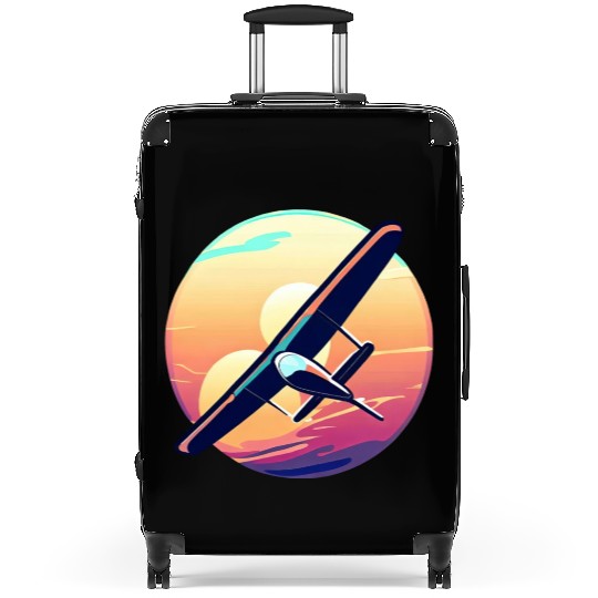 Glider at Sunset Design Suitcases