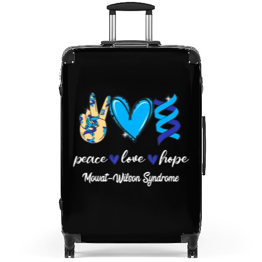 Peace Love Cure Mowat-Wilson Syndrome Blue Ribbon Suitcases