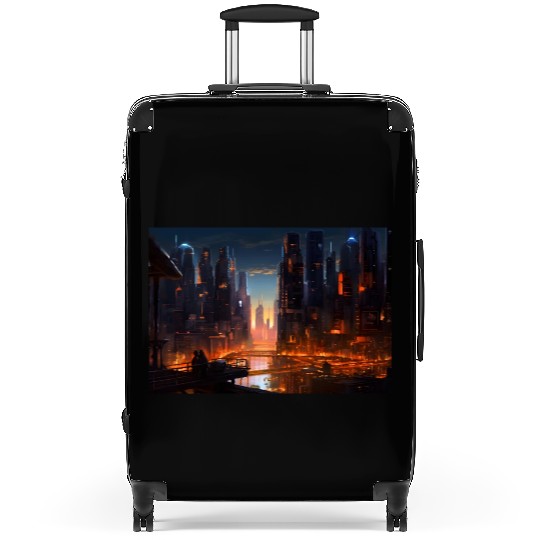 Chicago Cyber Punk Suitcases
