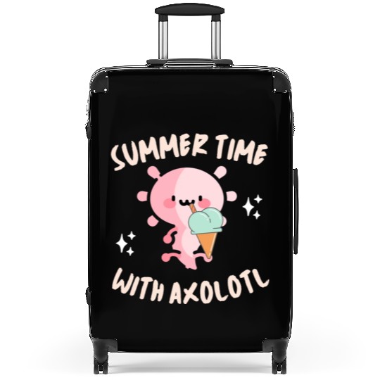 Funny SummerTime with axolotl Cute Kawaii Axolotl Suitcases