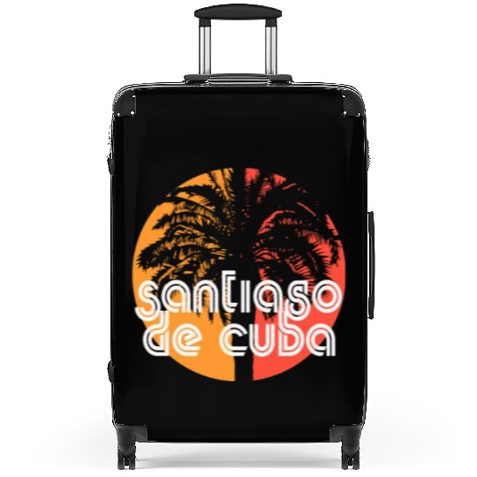 Santiago de Cuba Artistic Vacation Souvenir Palm Suitcases