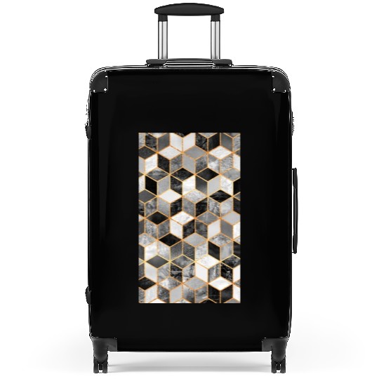 Soft Cube Black Suitcases