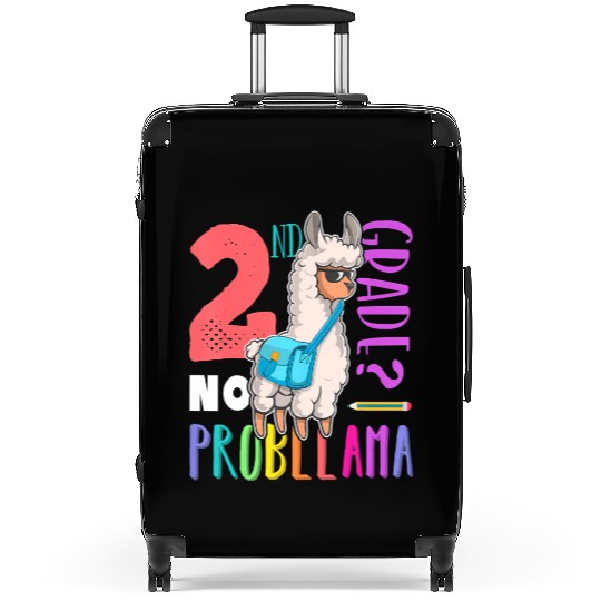 No Prob Llama 2nd Grade Back to School Girl Suitcases