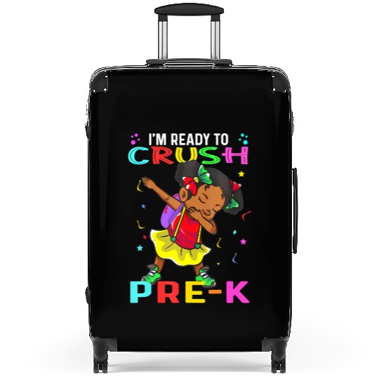 pre k hello pre-k first day back to school Melanin Suitcases