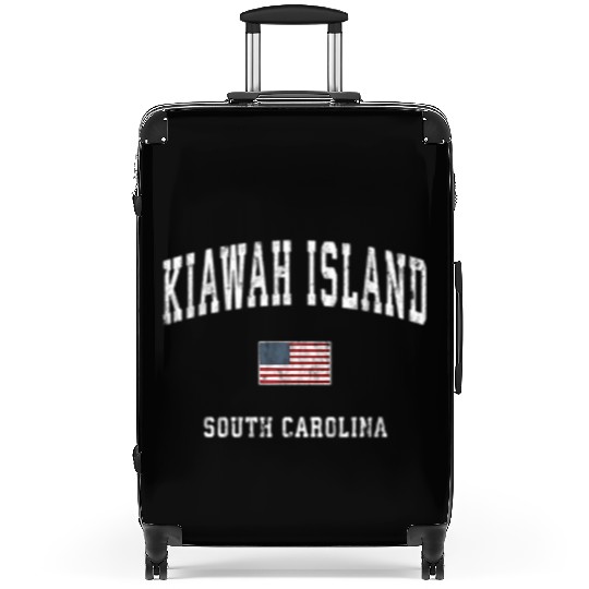Kiawah Island South Carolina Sc American Flag Suitcases
