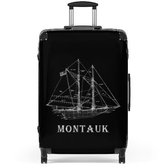 Sailboat Blueprint Montauk Ny Sailing Vacation Suitcases