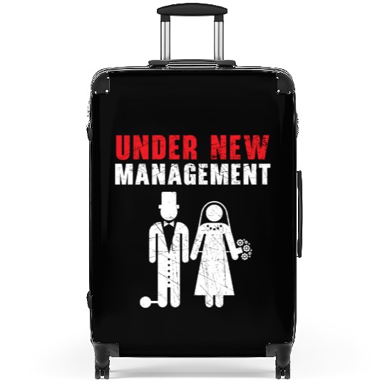Bride And Groom Wedding Day Marriage Just Married Suitcases