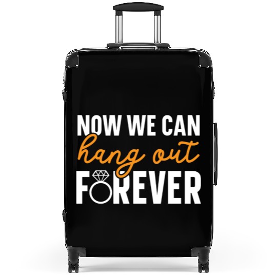 Bride And Groom Wedding Day Marriage Just Married Suitcases