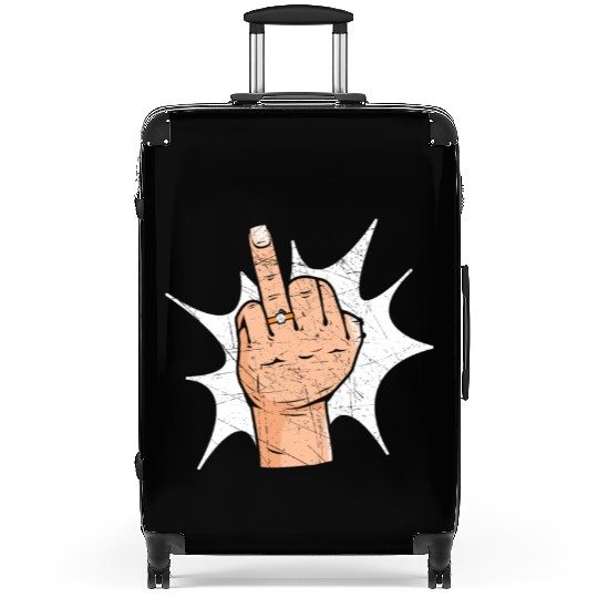 Bride And Groom Wedding Day Marriage Just Married Suitcases