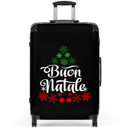 Italian Buon Natale Snowflake Italy Tree Suitcases