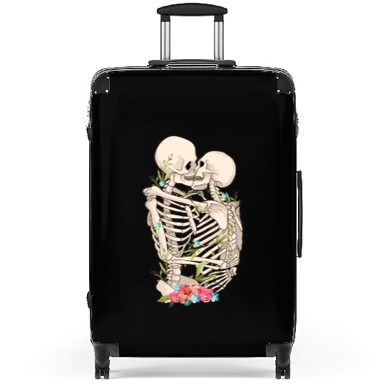 Scary Kissing eletons Halloween Suitcases
