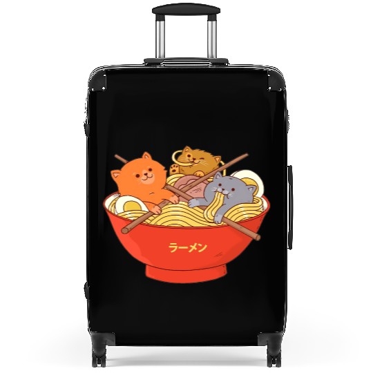 Kawaii Anime Cat Japanese Ramen Noodle Suitcases