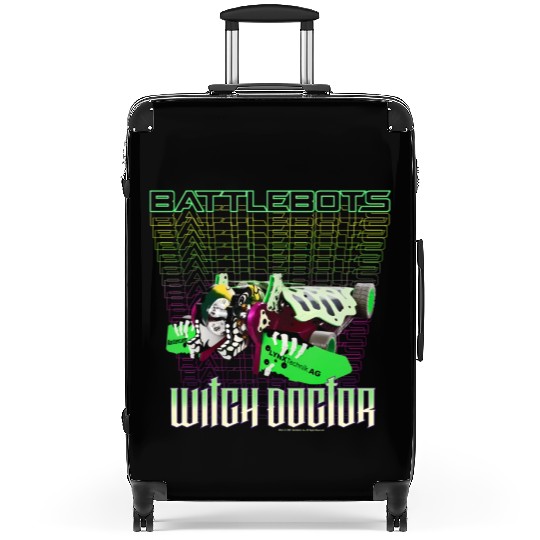 Battlebots Robot Witch Doctor Logo Stack Suitcases