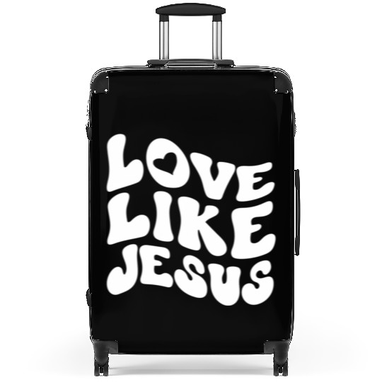 Catholic Christian Love Like Jesus Preppy Groovy Suitcases