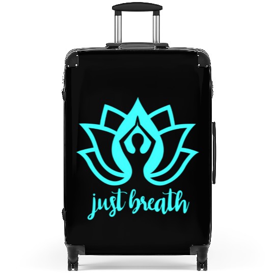 Just Breath Yoga Namaste Zen Lotus Suitcases