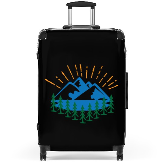Blue Mountain And Forest Suitcases