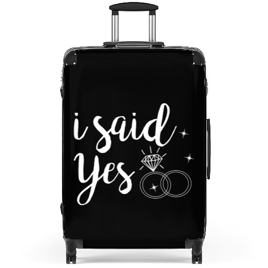 I Said Yes Yes Engagement Wedding Announcement Suitcases