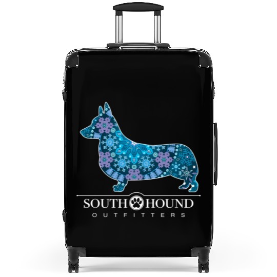 Corgi Dog Bohemian Snowflake Pattern Suitcases