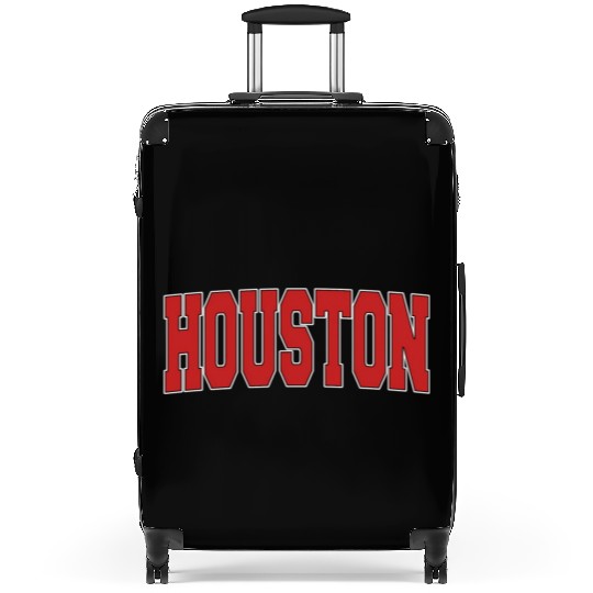 Houston Tx Texas Varsity Style Usa Sports Suitcases
