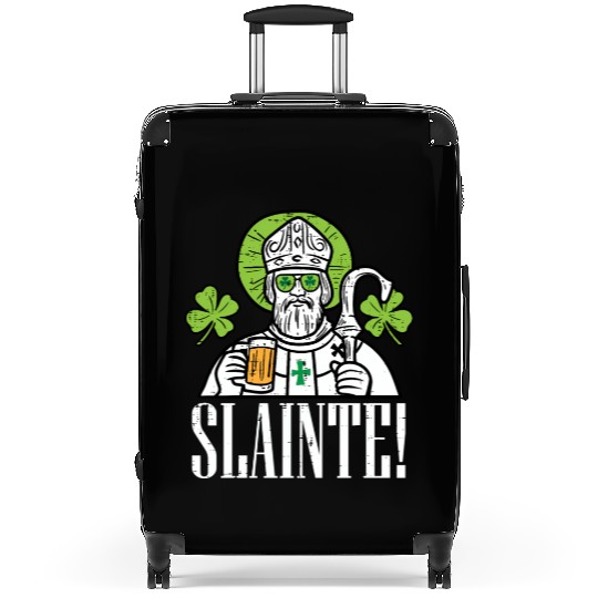 Slainte St Patric Day Irish Gaelic Cheers Suitcases