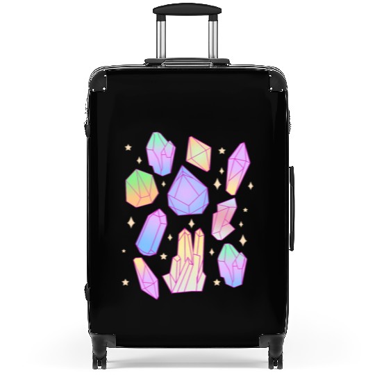 Pastel Goth Magical Crystal Waterfall Kawaii Goth Suitcases
