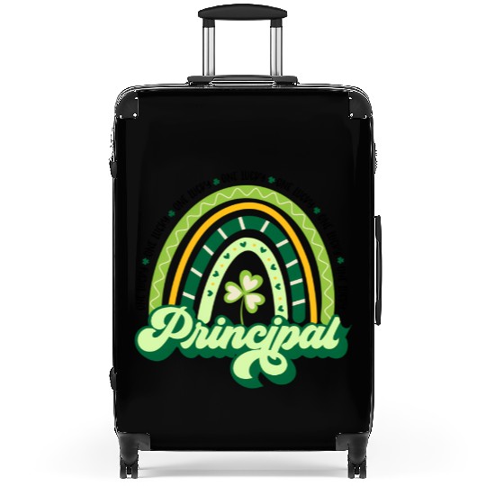 Boho Rainbow Shamrock One Lucky Principal St Suitcases