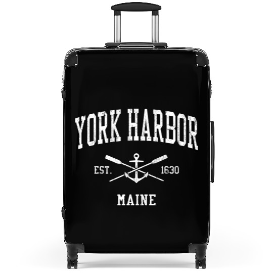York Harbor Me Crossed Oars Boat Anchor Sports Suitcases