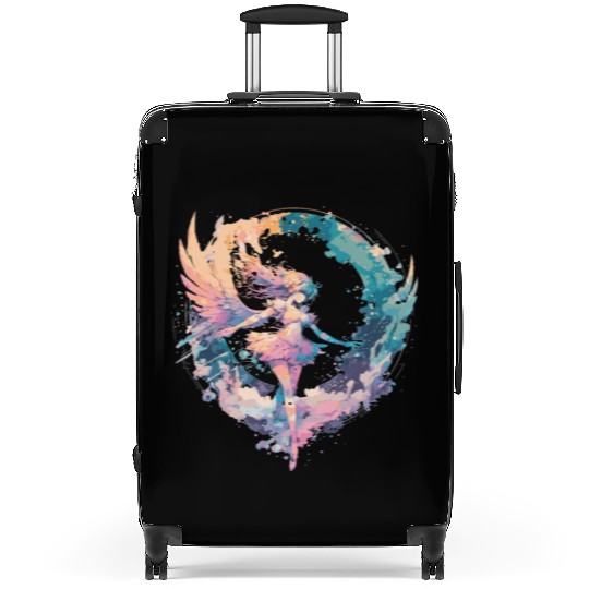 Watercolor Fairy Girls Fairycore Pastel Goth Butte Suitcases