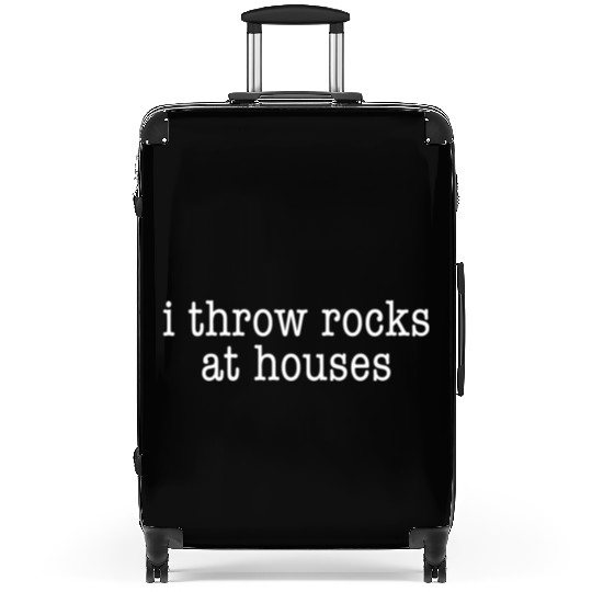 I Throw Roc At Houses Minimalistic Curling Suitcases