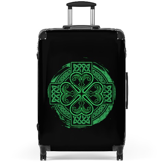 Celtic Knot Irish Shamrock Three Leaf Clover St Suitcases