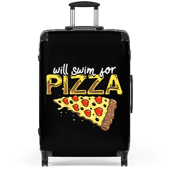Pizza Swimming Lover Gift Will Swim For Pizza Suitcases