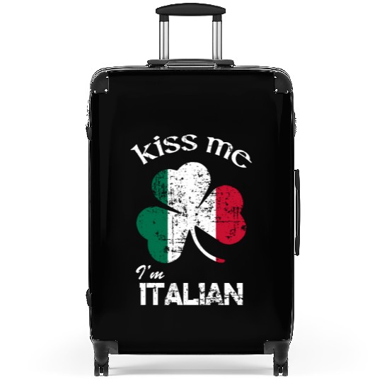 Distress Kiss Me I'M Italian St Patrick'S Day Suitcases