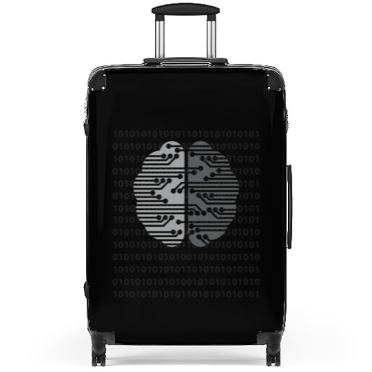 Computer Circuit Digital Brain Ai Neural Network Suitcases