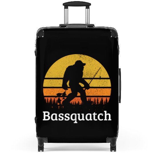 Bassquatch Bass Fishing Sasquatch Bigfoot Suitcases