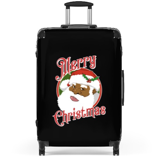 Black Merry African American Santa Claus Suitcases