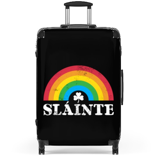 Slainte 80S 70S Rainbow Irish St Patric Day Suitcases