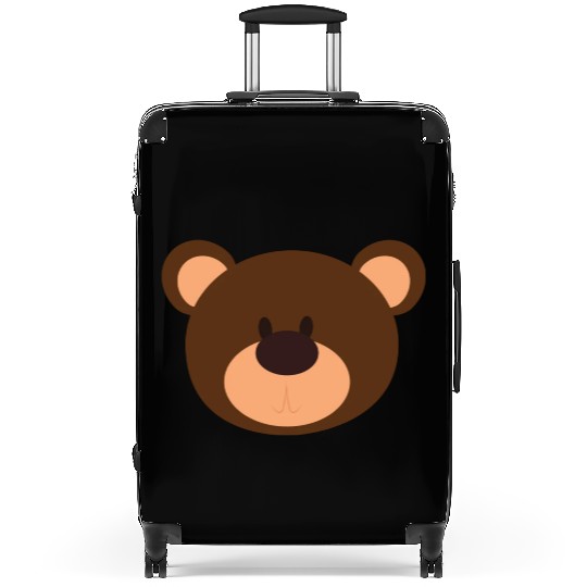 Brown Face Teddy Bear Lover Suitcases