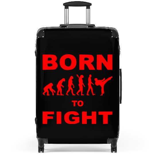 Born To Fight Karate MMA ©WhiteTigerLLC.Com Suitcases