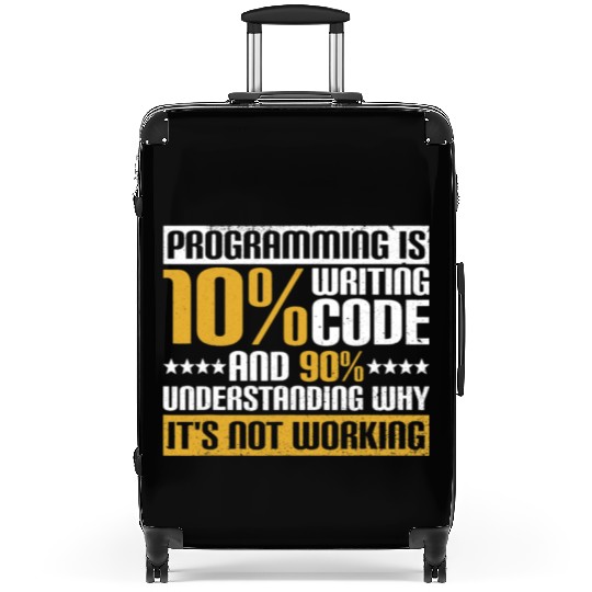 Software Developer Binary Computer Science Funny P Suitcases