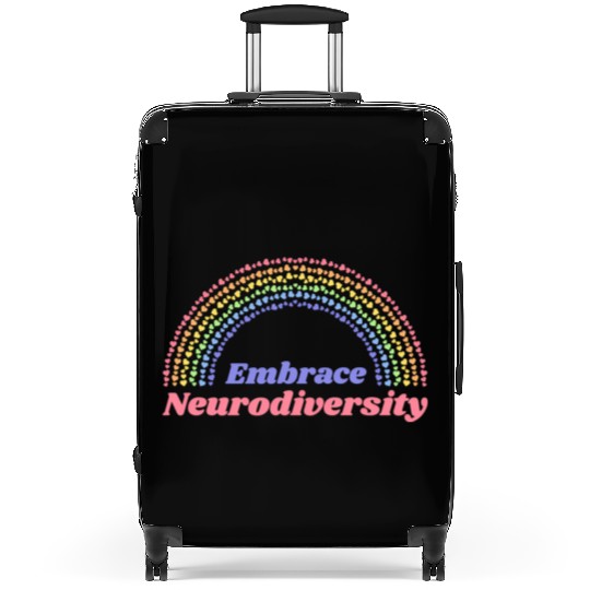 Embrace Neurodiversity Rainbow Suitcases