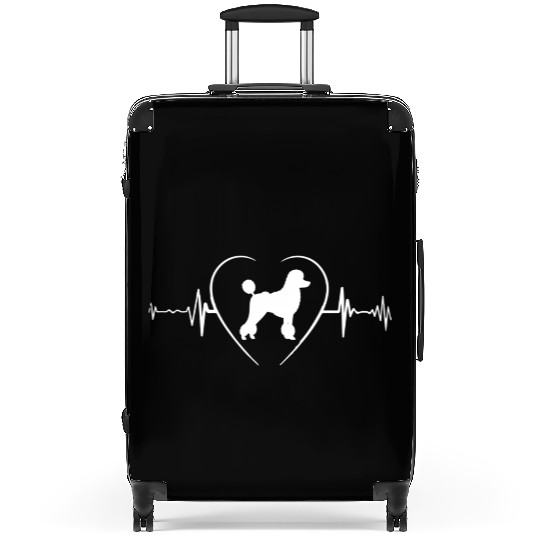 Poodle Heartbeat I Love My Poodle Suitcases