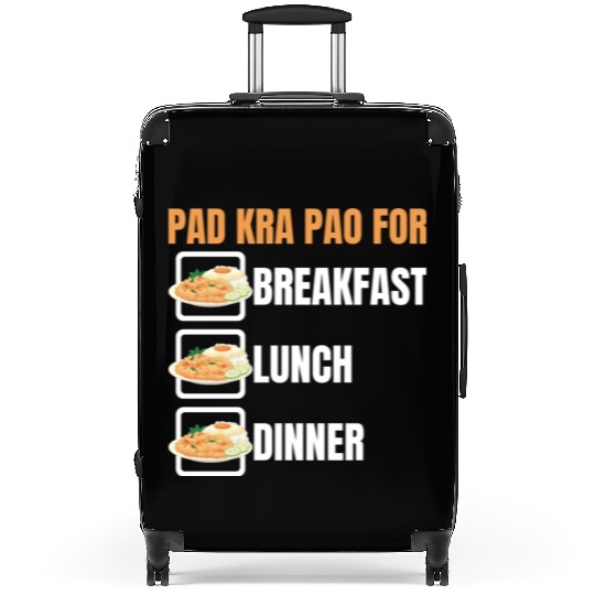 Thai Food Lover Pad Kra Pao Thai Cuisine Suitcases