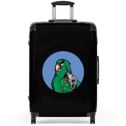 Bird Cartoon Birdwatching Bird Owner Suitcases