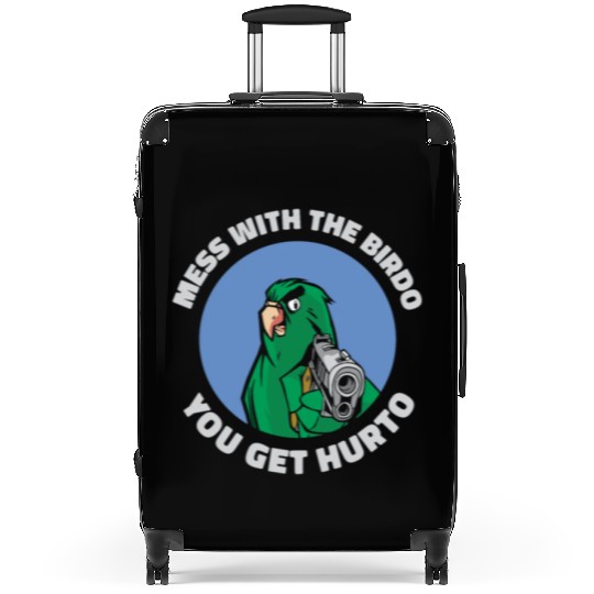 Bird Cartoon Birdwatching Bird Owner Suitcases