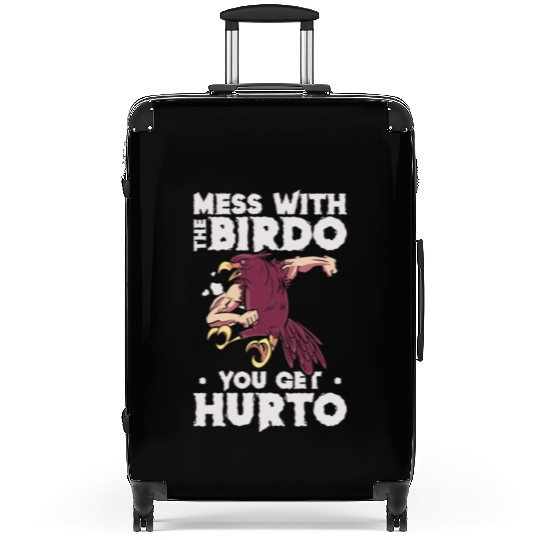 Bird Cartoon Birdwatching Bird Owner Suitcases