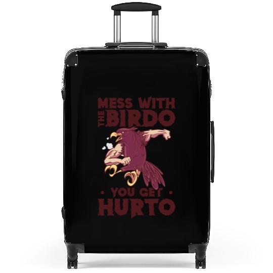 Bird Cartoon Birdwatching Bird Owner Suitcases